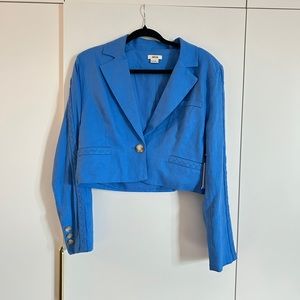 NWT Jason Wu cropped linen blazer size M